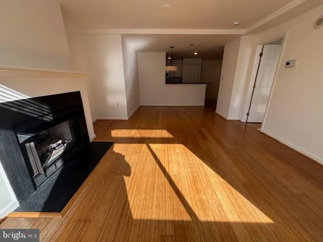 a view of wooden floor in a room