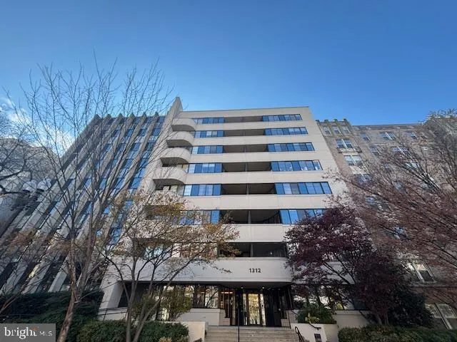 a front view of a building