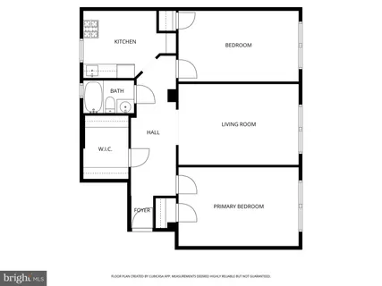 a picture of a room with a white wall and a painting