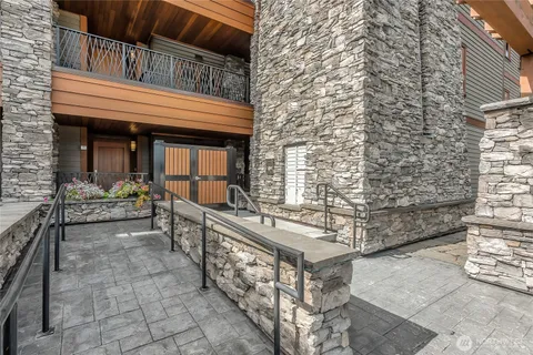 a view of a dinning room with balcony