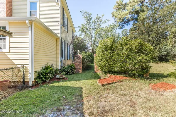 a view of a yard with a trees