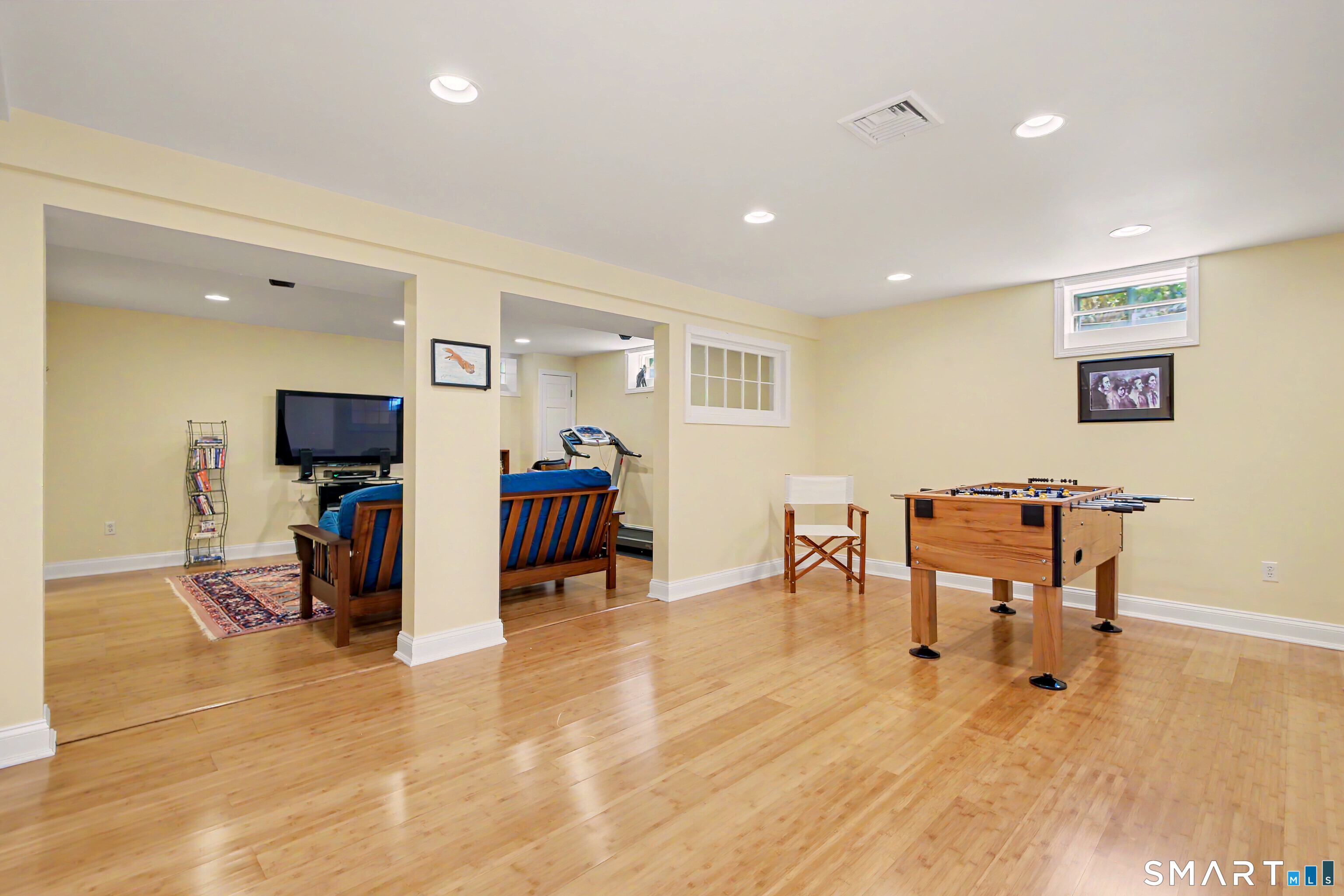 7 Jeremiah Sanford Road Redding, CT 06896 - Photo 32 of 40 Basement recreation room. NOTE: Pending final approval from Redding Building Department.