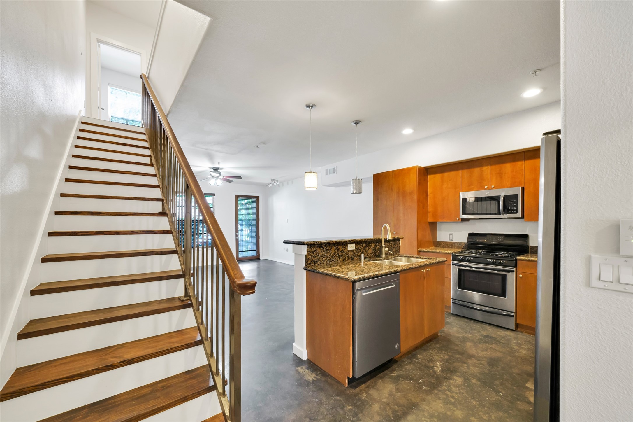 2216 Chenevert Street, Unit 6 Houston, TX 77003 - Photo 20 of 29 View of the stairs leading up to the bedrooms.