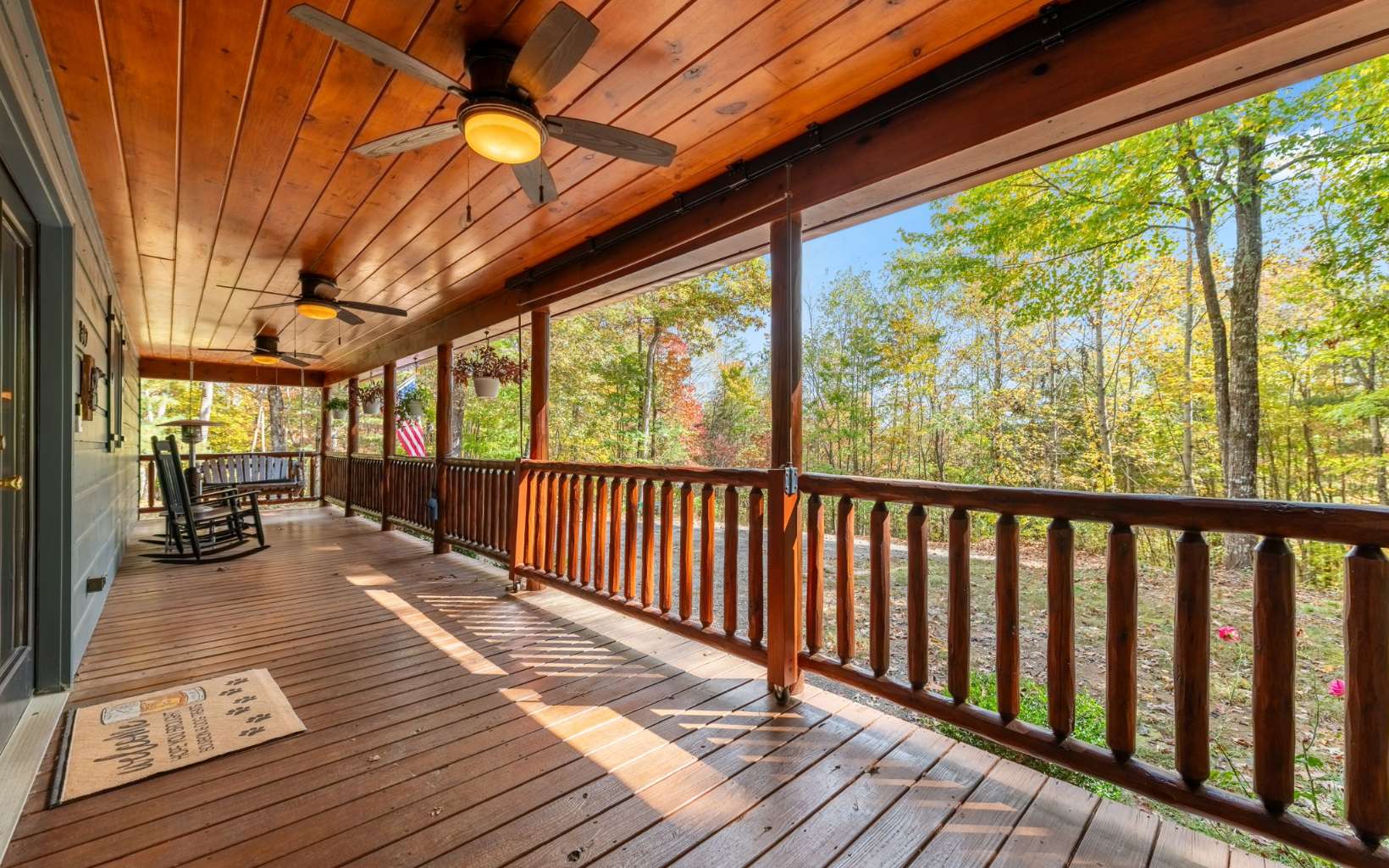 367 Linwood Drive Blue Ridge, GA 30513 - Photo 39 of 56 a view of a balcony with wooden floor