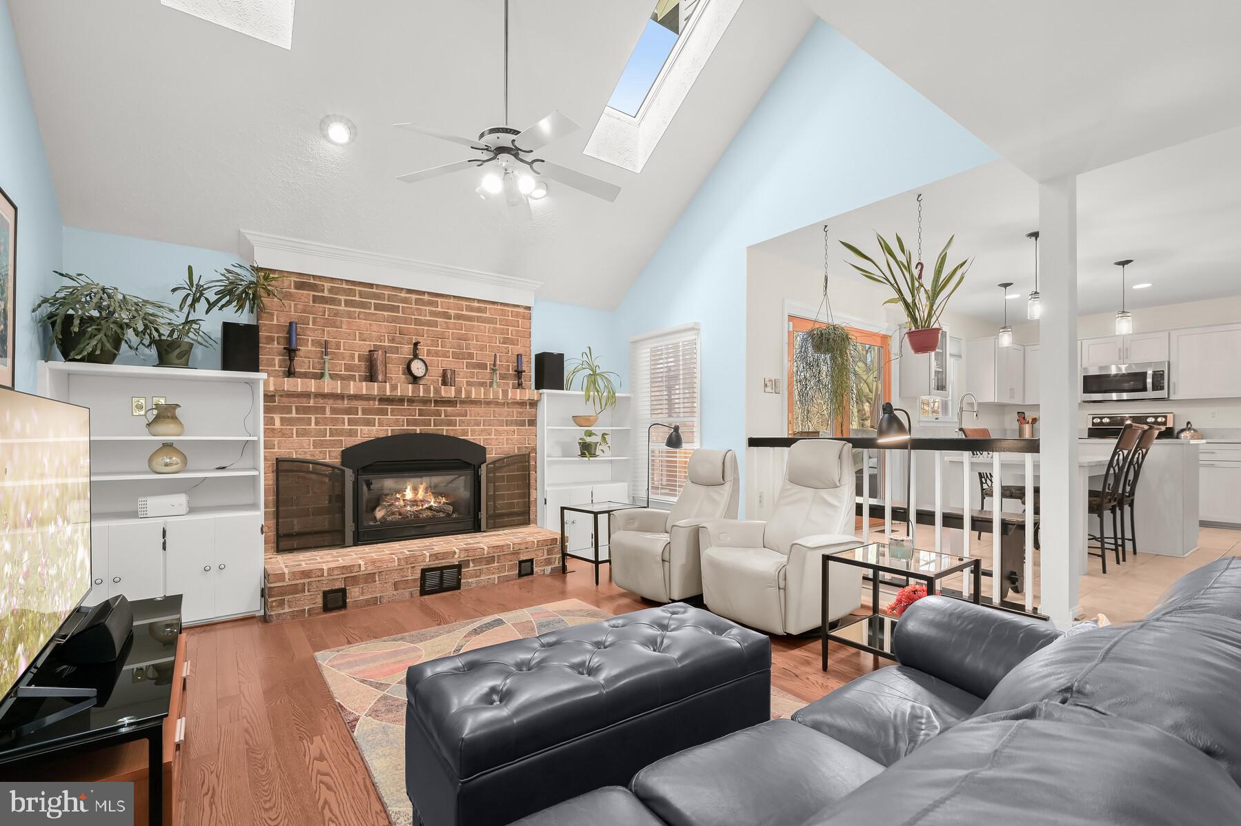 8522 Autumn Rust Road Ellicott City, MD 21043 - Photo 3 of 39 Family Room with vaulted ceiling and skylights