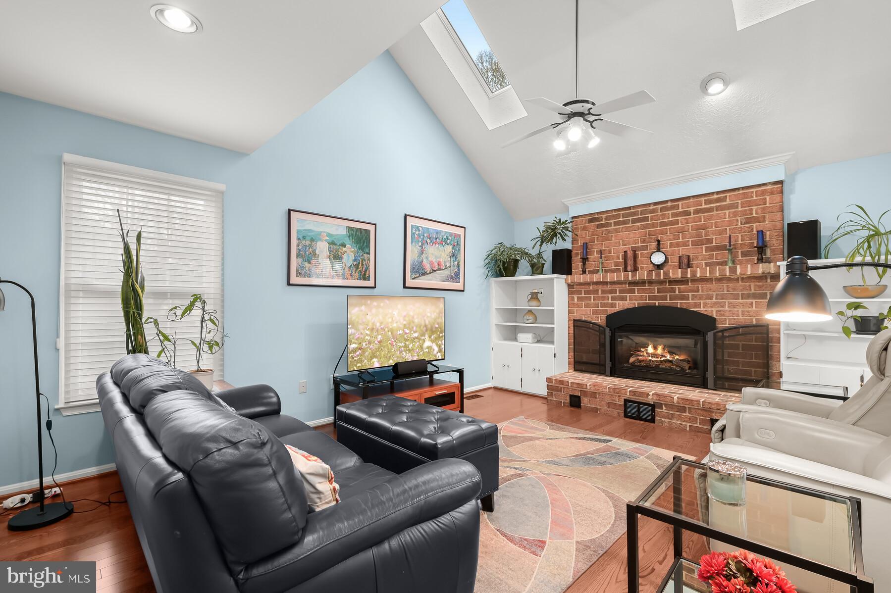 8522 Autumn Rust Road Ellicott City, MD 21043 - Photo 4 of 39 Family Room with brick fireplace