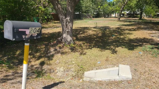 a view of yard with trees