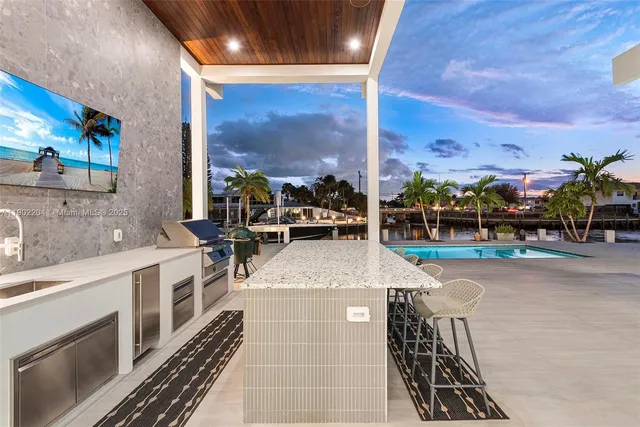 a view of a lobby with a patio