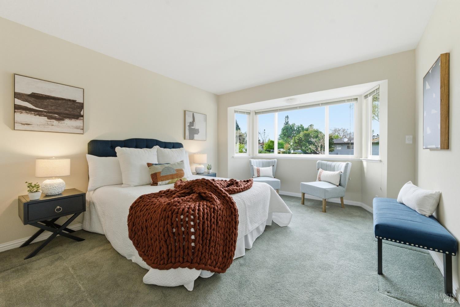 347 Twin Lakes Drive Santa Rosa, CA 95409 - Photo 26 of 47 a bed room with a bed and a chair