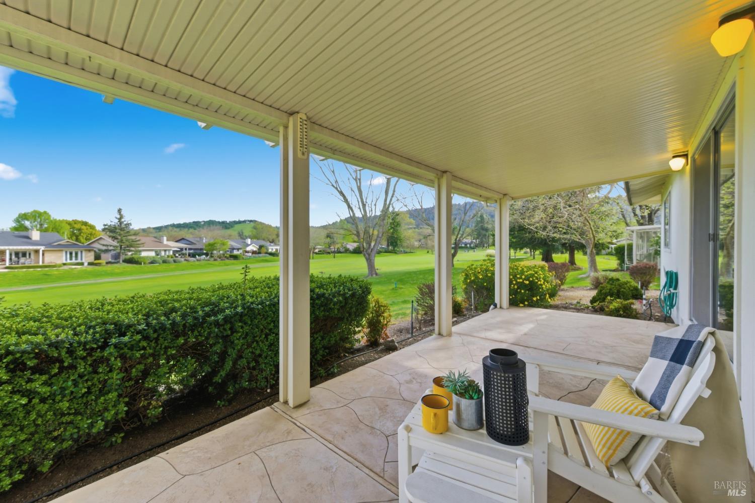 347 Twin Lakes Drive Santa Rosa, CA 95409 - Photo 36 of 47 a view of a patio with a table chairs and garden