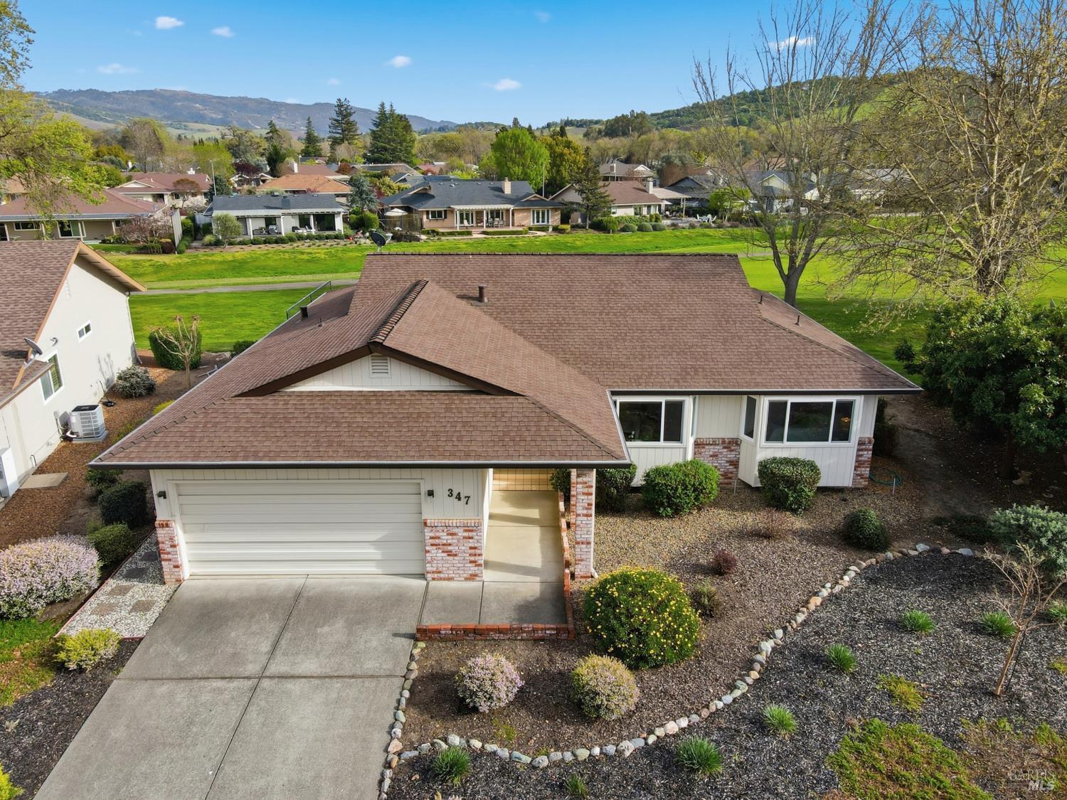 347 Twin Lakes Drive Santa Rosa, CA 95409 - Photo 41 of 47 a aerial view of a house next to a yard