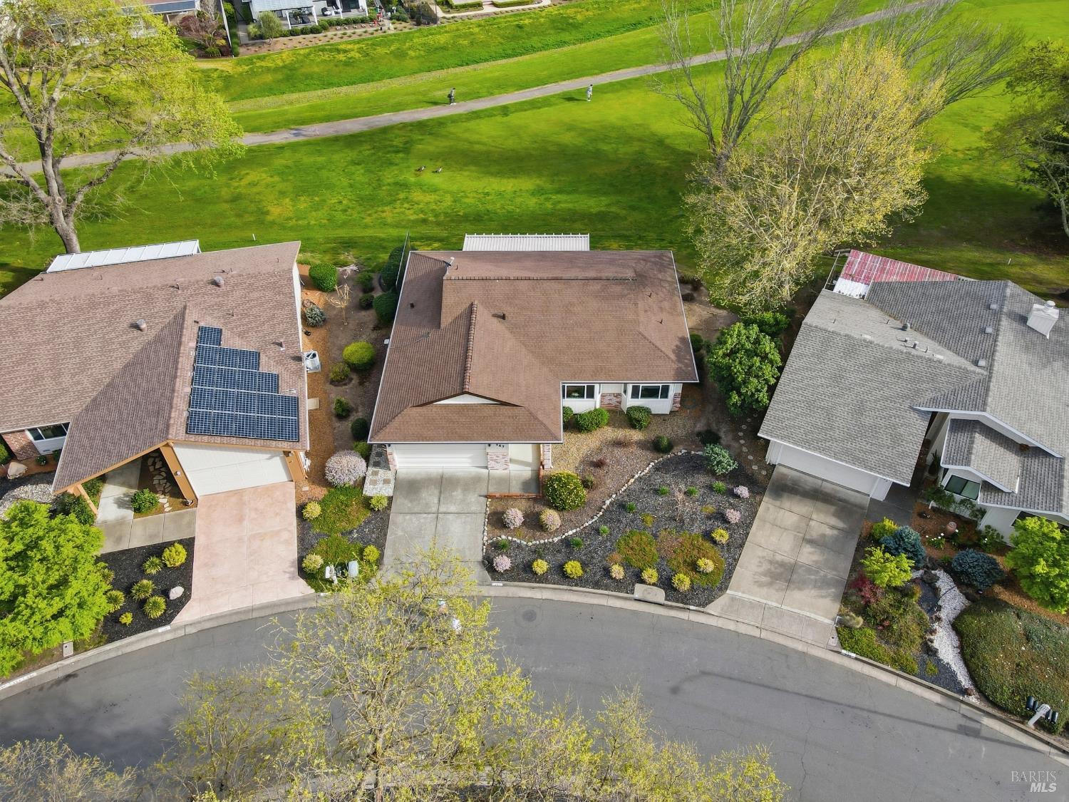 347 Twin Lakes Drive Santa Rosa, CA 95409 - Photo 43 of 47 an aerial view of a house with garden space and street view