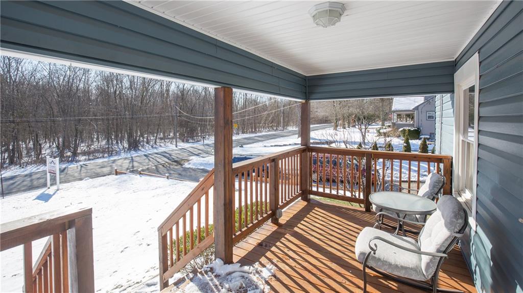 3377 Ivanhoe Road Sharpsville, PA 16150 - Photo 5 of 24 Easy to maintain front porch with a lovely view.