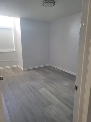 a view of a black and white wall