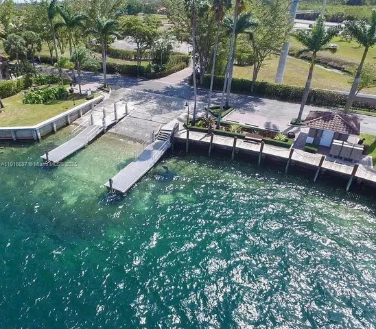 a view of a lake with houses