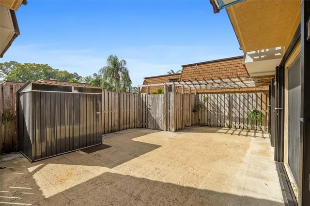 a backyard of a house