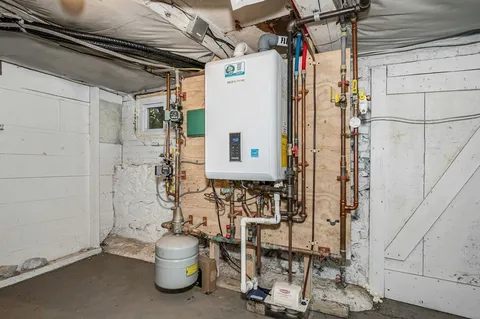 a view of a chair and table in a room