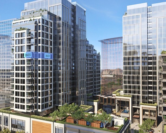 133 Seaport Boulevard, Unit 1603 Boston, MA 02210 - Photo 7 of 21 a front view of a building with a garden