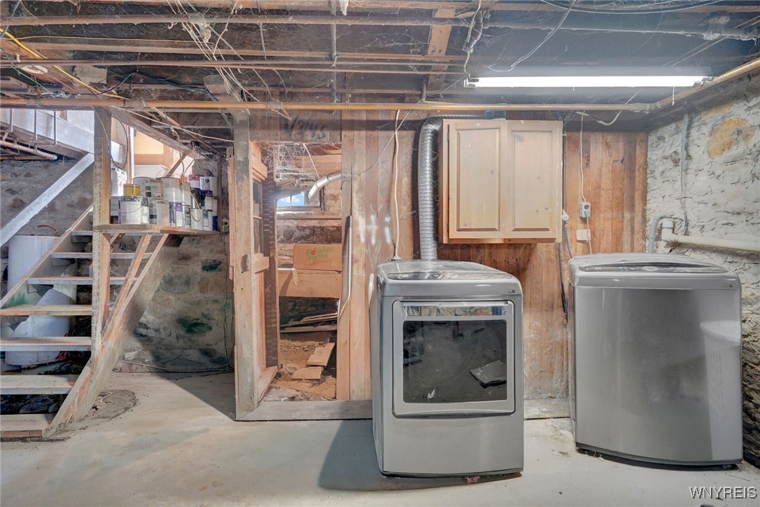 72 North Center Street Perry, NY 14530 - Photo 40 of 46 Basement Laundry floor partially poured concrete