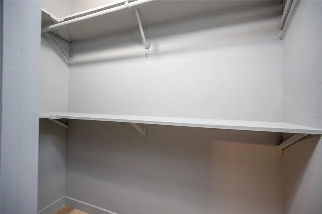 a close up view of racks on the wall