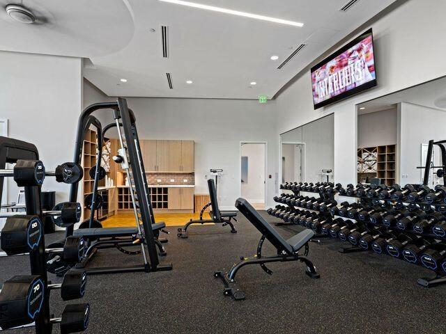 7369 Orangewood Lane, Unit 303 Boca Raton, FL 33433 - Photo 39 of 56 a view of a room with gym equipment