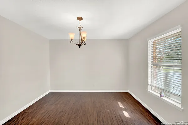 a empty room with a window