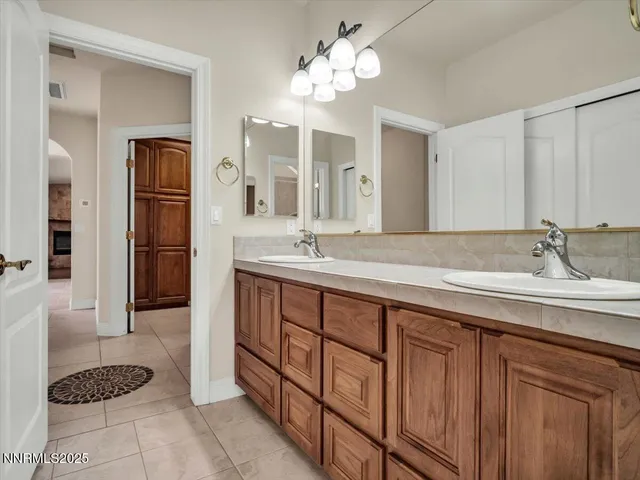 an aerial view of houses with yard