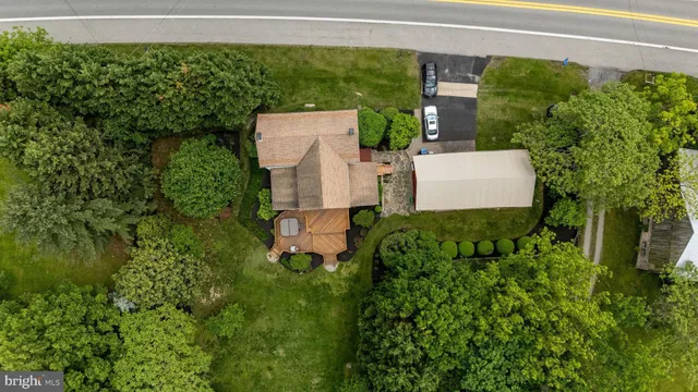a view of a backyard with plants