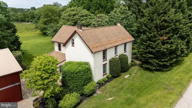 a house view with a garden space