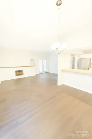 a view of a big room with an empty room