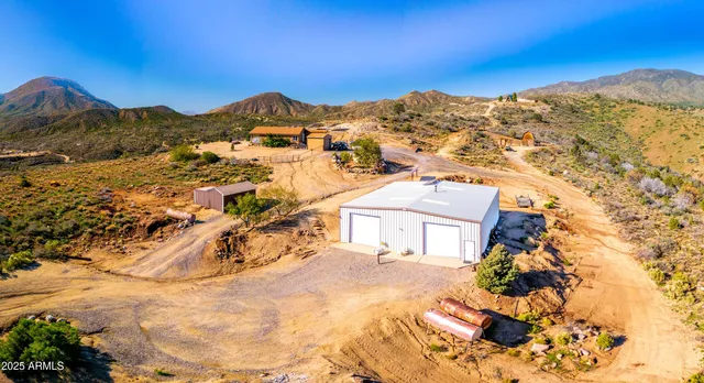 a view of a city with a mountain in the background