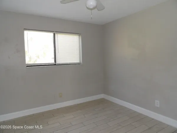 an empty room with a window