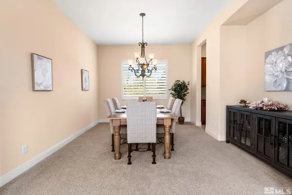 a view of a dining room and livingroom view