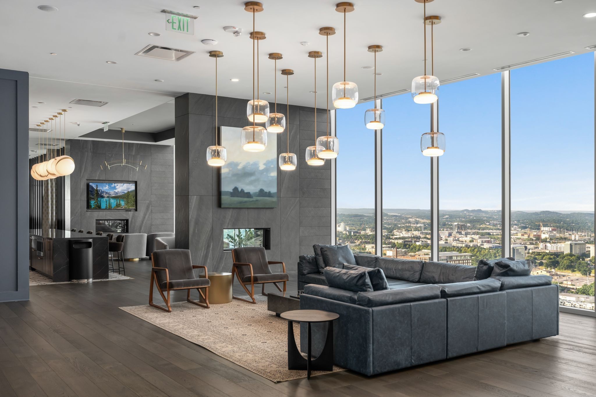1616 West End Avenue, Unit 2609 Nashville, TN 37203 - Photo 35 of 46 a living room with furniture and a chandelier