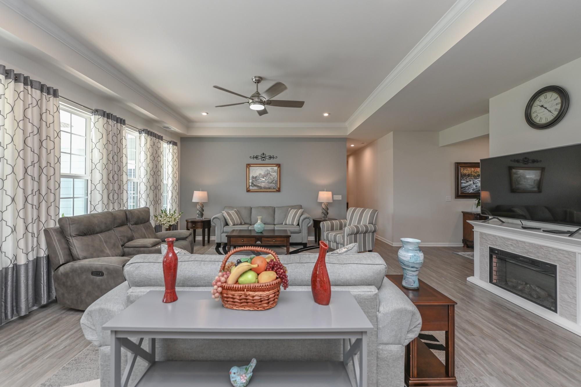 2907 Kellner Drive Murfreesboro, TN 37128 - Photo 6 of 33 a living room with fireplace furniture and a flat screen tv