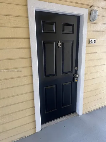 a view of front door