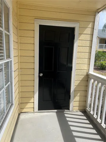 a view of a door of the house