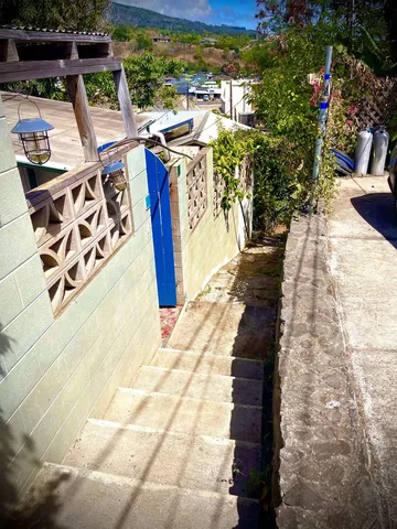 a view of wooden door