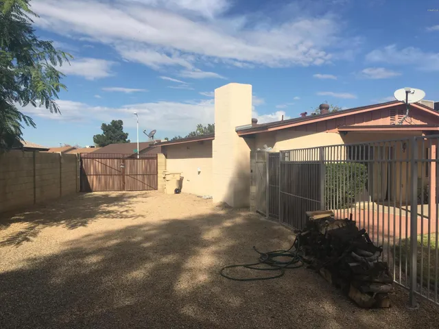 a backyard of a house