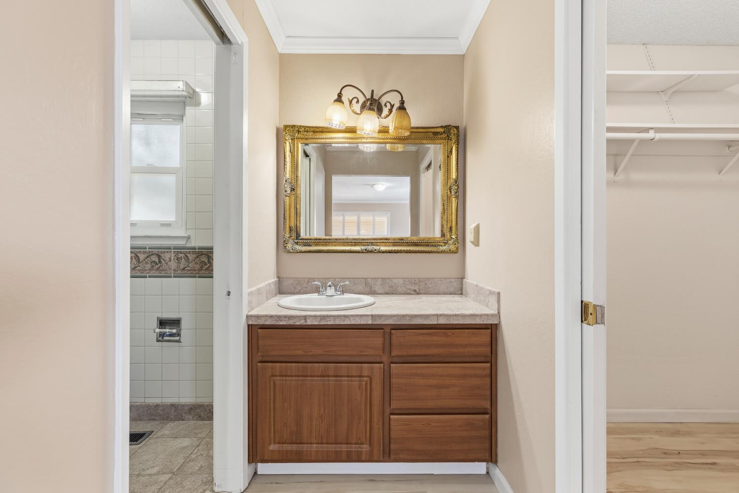 17500 Von Sosten Road Tracy, CA 95304 - Photo 26 of 50 a bathroom with a sink and a mirror
