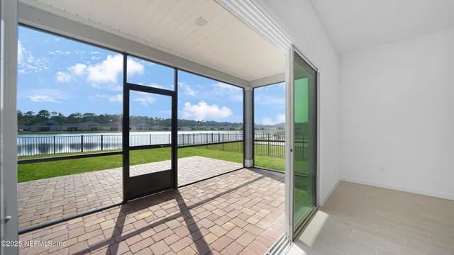 a view of swimming pool with outdoor space and seating area