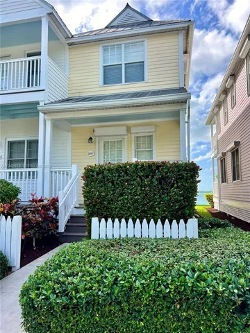 a view of a house with a deck