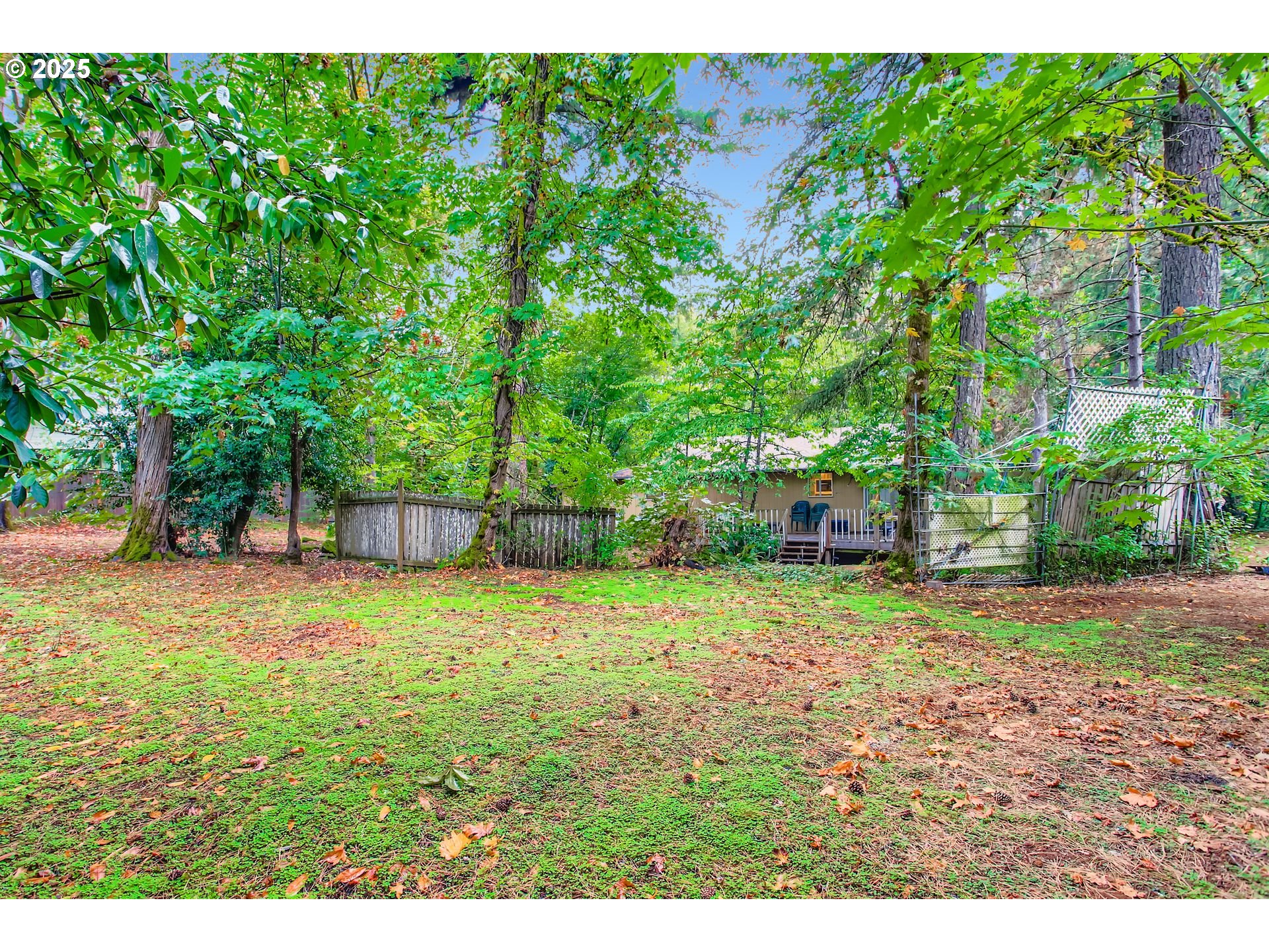 4201 Southwest Childs Road Lake Oswego, OR 97034 - Photo 20 of 37 a backyard of a house with lots of green space and garden