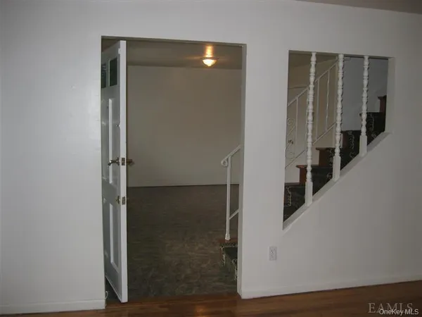 a view of stairs
