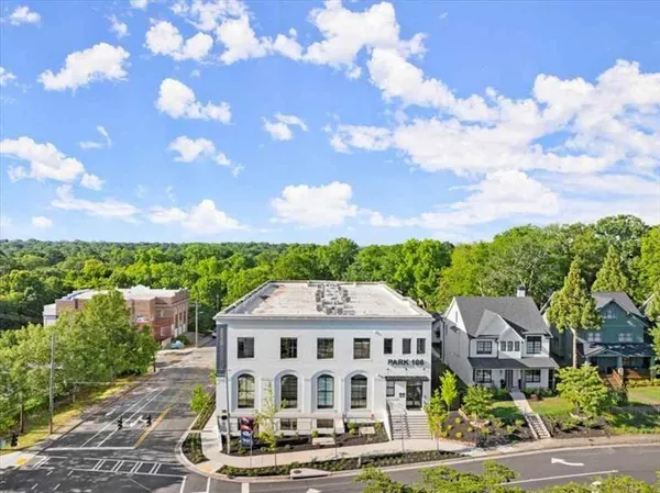 a front view of a building