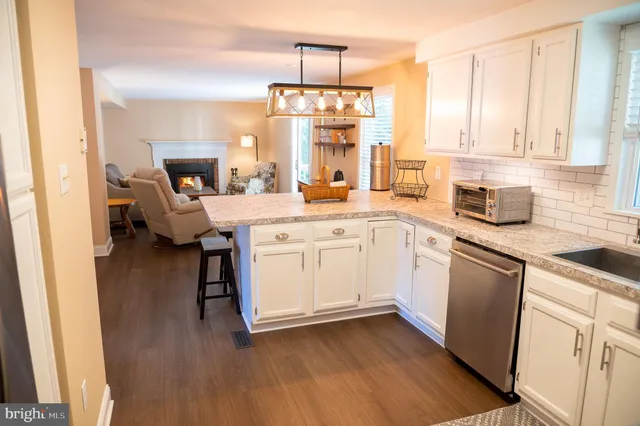 a living room with furniture and a couch