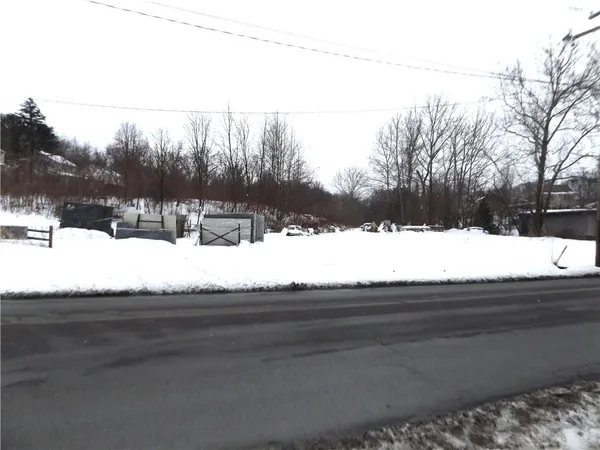 a view of snow with a yard