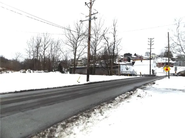 a view of road with a snow