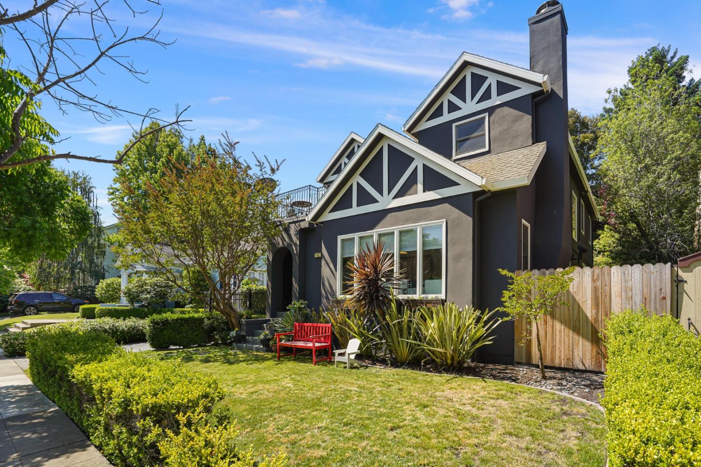 1467 Cabrillo Avenue Burlingame, CA 94010 - Photo 2 of 57 a view of a house with a yard patio and couches chairs