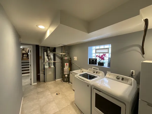 a room with storage and utility